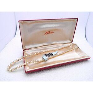 NOS RICHELIEU Faux Glass Pearl Choker Necklace